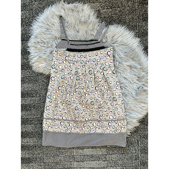 BCBG Maxazria Dress Women's US Size 0 Knee Length Sundress Striped Polka Dots - Picture 4 of 4